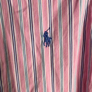 Polo Ralph Lauren Oxford Button Front Shirt Stripes Men's Large
